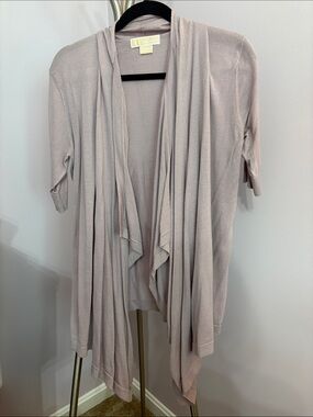 Michael Kors Lavender Open Front Knit Cardigan